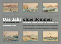 2016, 18. November - Historische Tagung: Das Jahr ohne Sommer. Die Hungerkrise 1816/17